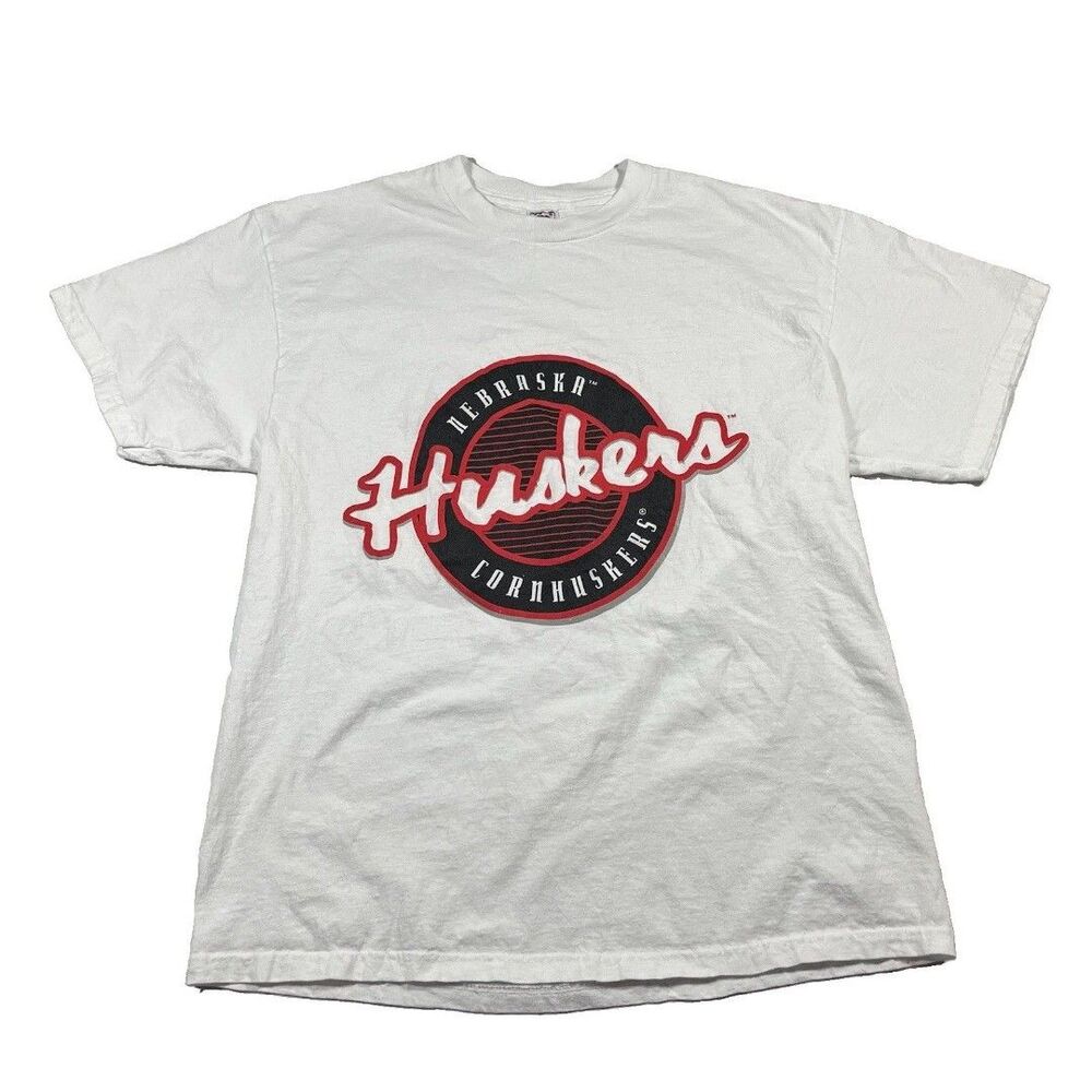Vintage Nebraska Cornhuskers T Shirt White XL NCAA College Graphic Tee